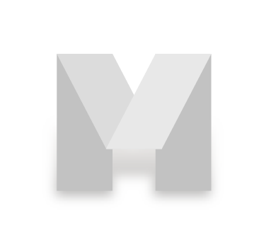 Letra M en vector, con los planos de plegado y sus valores tonales