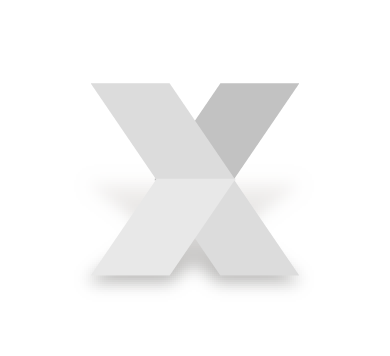 Letra X en vector, con los planos de plegado y sus valores tonales