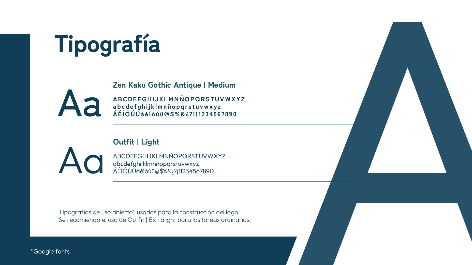 Tipografías de Lexera: Zen Kaku Gothic Antique y Outfit