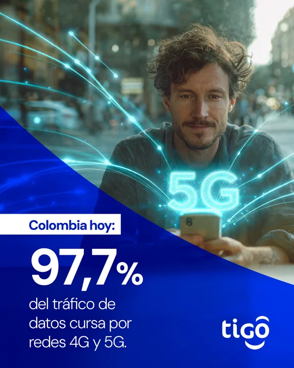 Consumo de datos móviles 2025 · pieza 01 de Social Media 2026 para Tigo